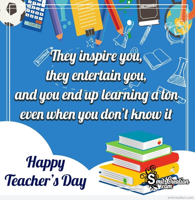 Happy Teachers Day Inspiring Quote Image - SmitCreation.com