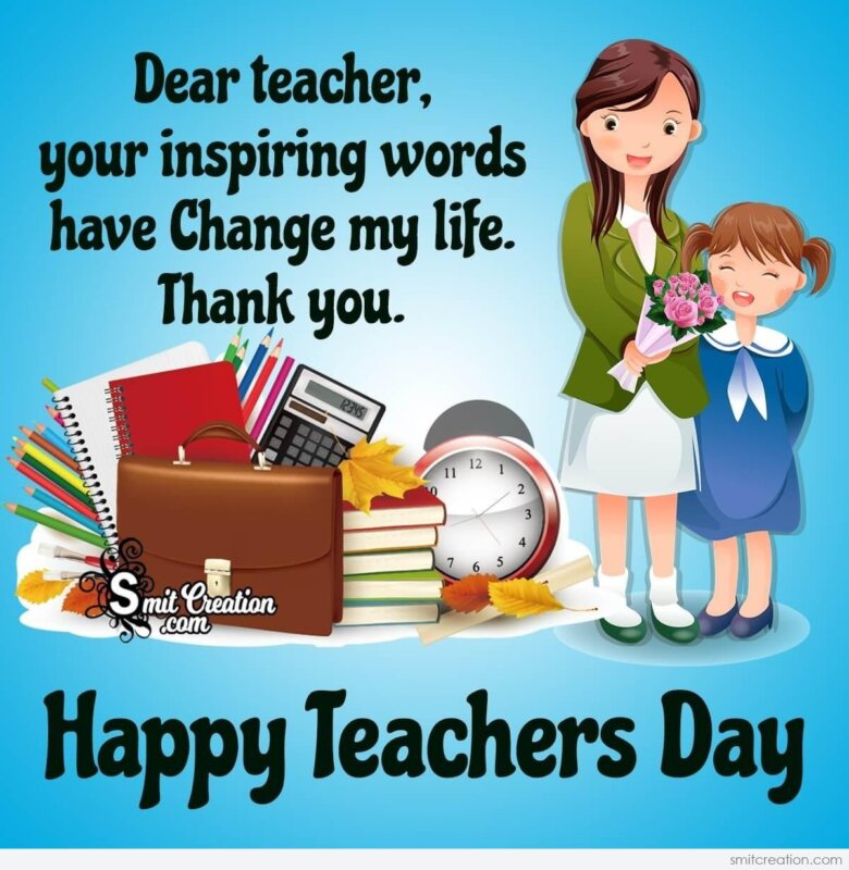 Happy Teachers Day Thank You Message Picture