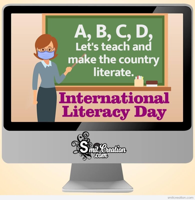 International Literacy  Day Slogan  Image SmitCreation com