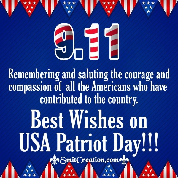 9.11 Best Wishes On USA Patriot Day