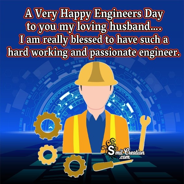 Happy Engineers Day Wish Image For Husband