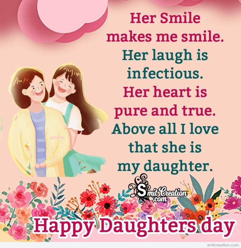 Happy Daughter's Day Wish From Mother To Daughter - SmitCreation.com