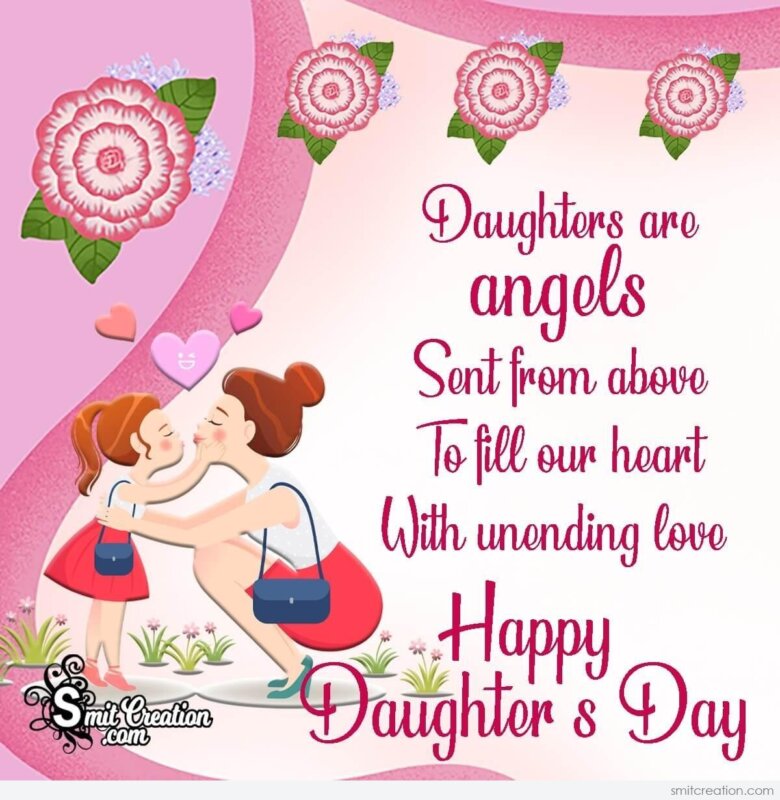 Happy Daughter's Day Message Image - SmitCreation.com