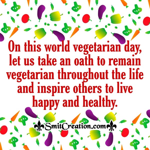 World  Vegetarian Day Oath