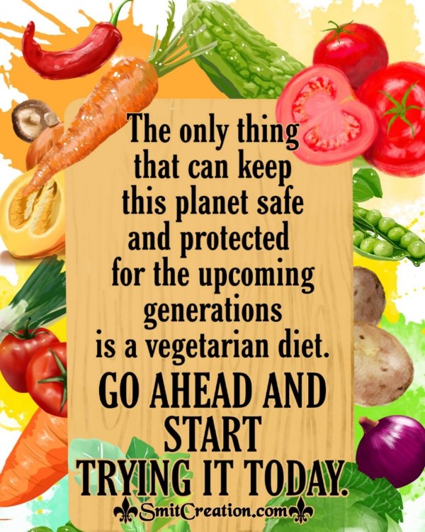 Vegetarian Diet Quote For World Vegetarian Day