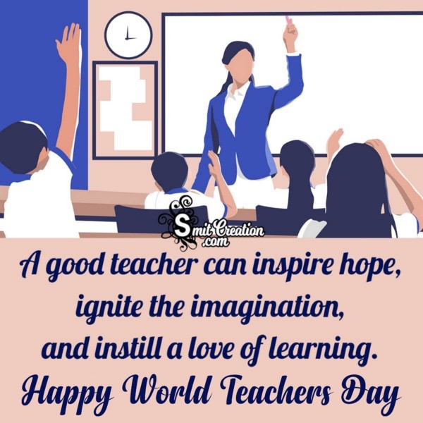 Happy World Teachers Day Inspirational Image