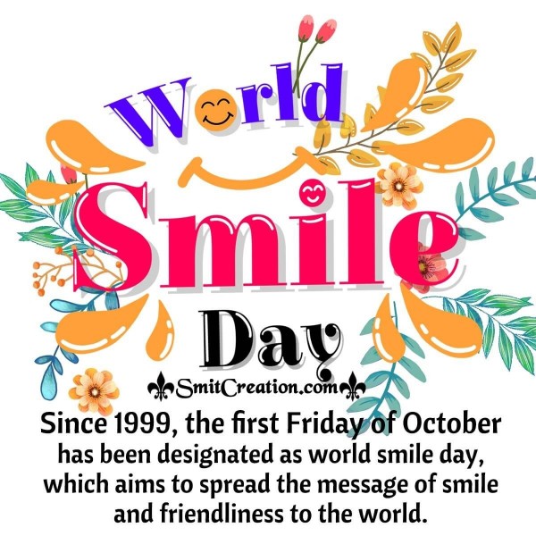 World Smile Day On First Friday Of October