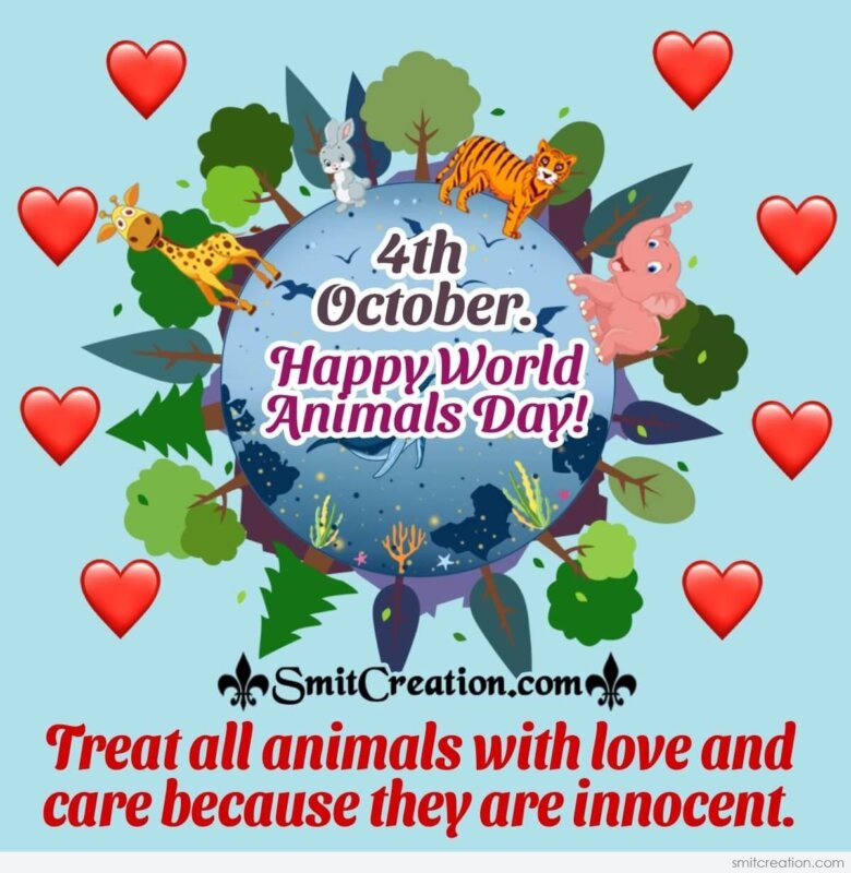 Happy World Animals Day Quote Pic 