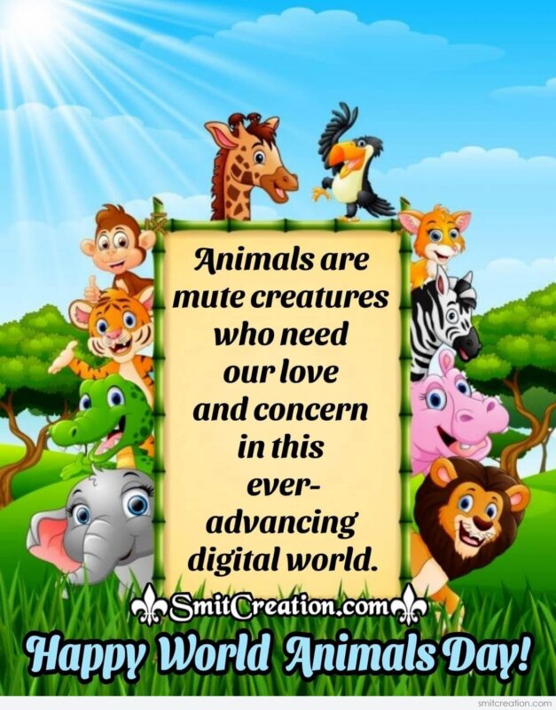 Best World Animals Day Quote Image 