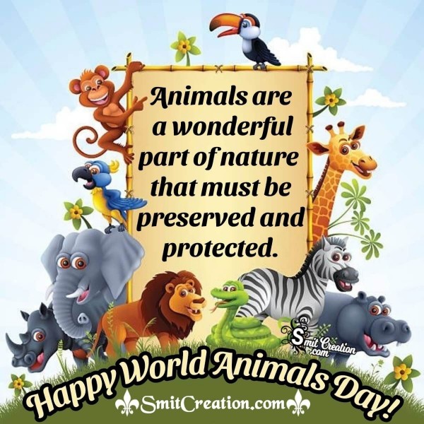 Wonderful World Animals Day Image