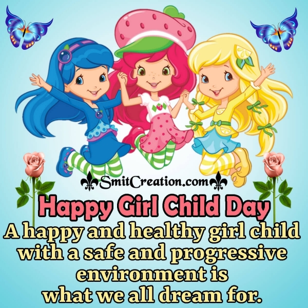 Very Happy Girl Child Day