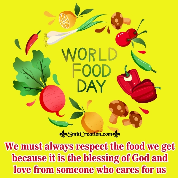 Happy World Food Day To You