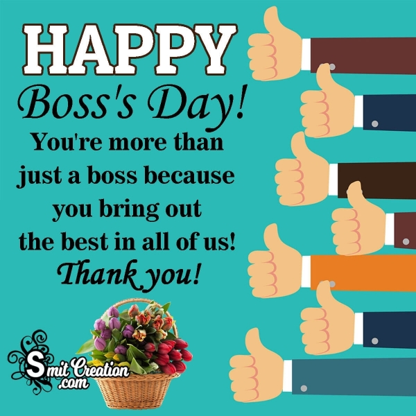 Happy Boss's Day! Thank You Message