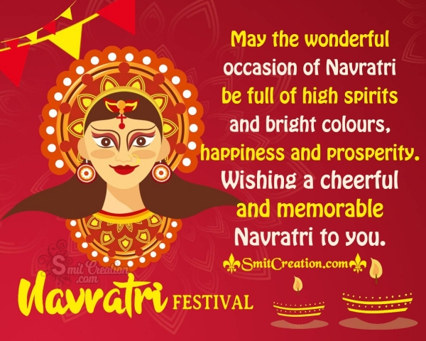 Wishing A Cheerful And Memorable Navratri