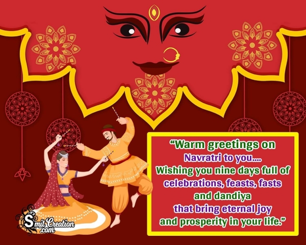 Warm Greetings On Navratri To You
