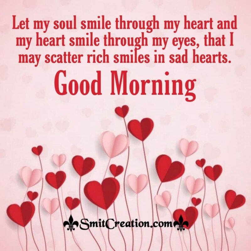 Good Morning Smile Heart Quote - SmitCreation.com