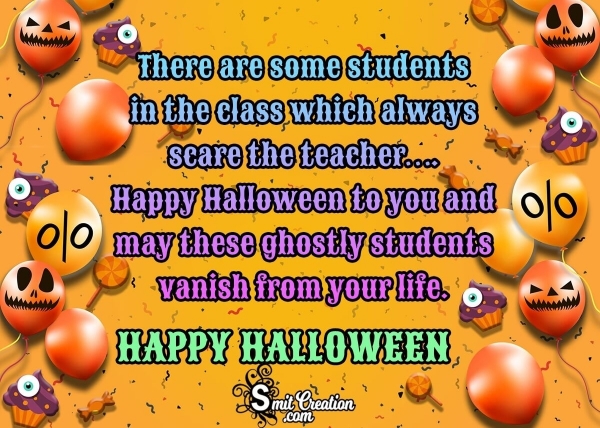 Halloween Wishes and Text Messages for Teachers