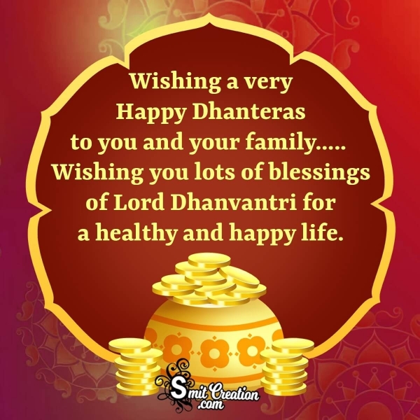 Happy Dhanteras Wishes Whatsapp Status Image