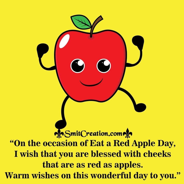 Eat A Red Apple Day Messages