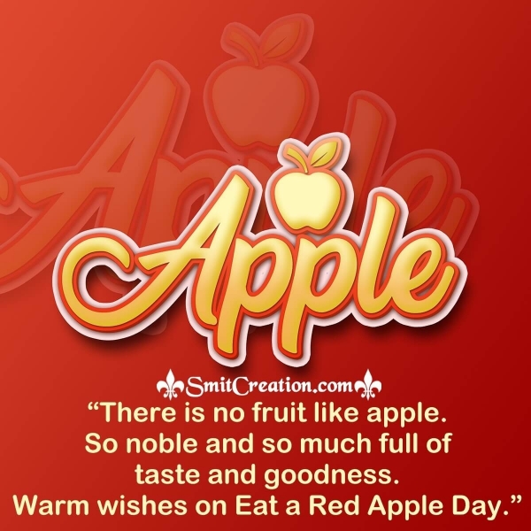 Eat A Red Apple Day Slogans