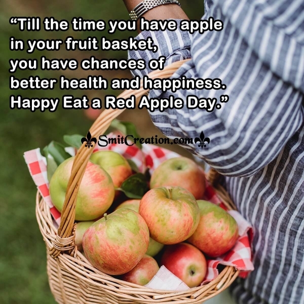 Happy Eat a Red Apple Day Quote