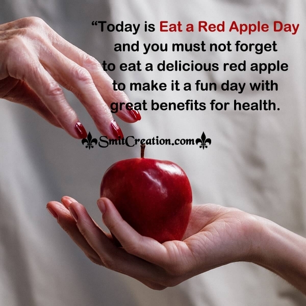 Eat a Red Apple Day Message