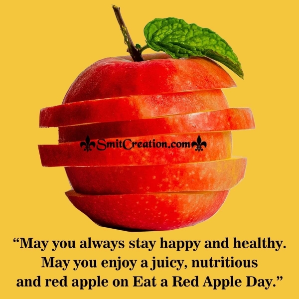 Happy Eat a Red Apple Day Wishes