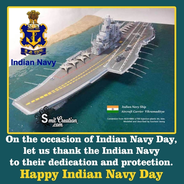 Indian Navy Day Thanks Quote