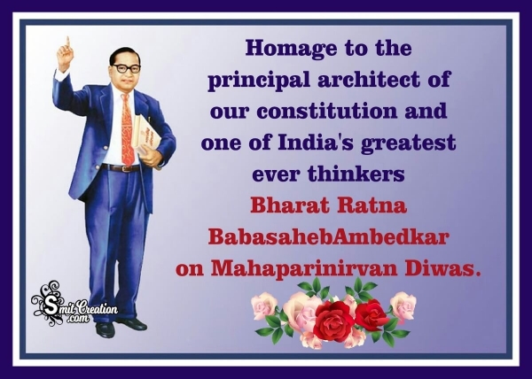 Dr. Ambedkar's Nirvan Diwas Message