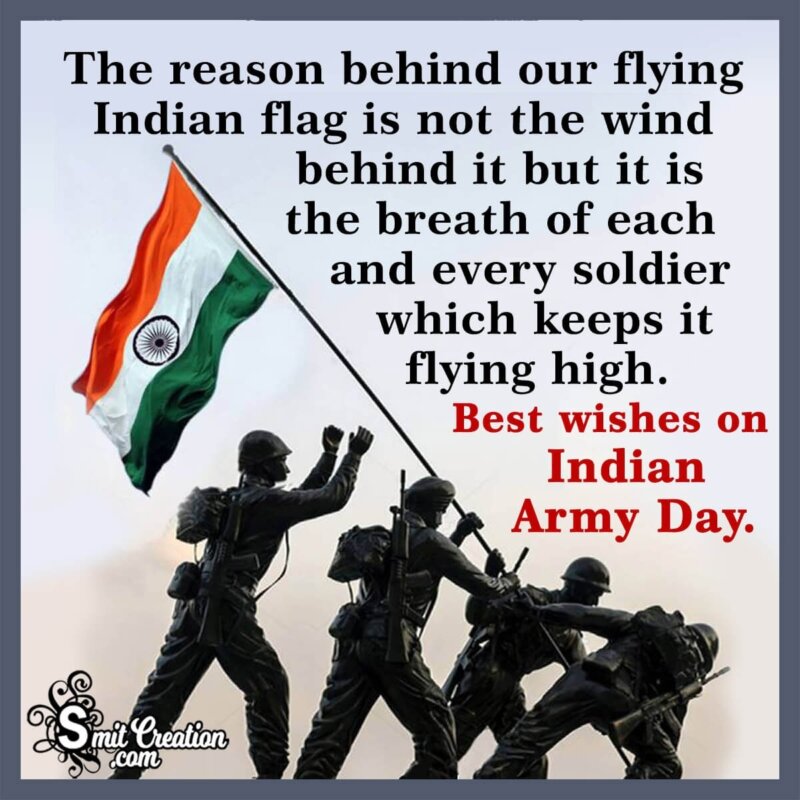 Happy Indian Army Day Wishes - SmitCreation.com