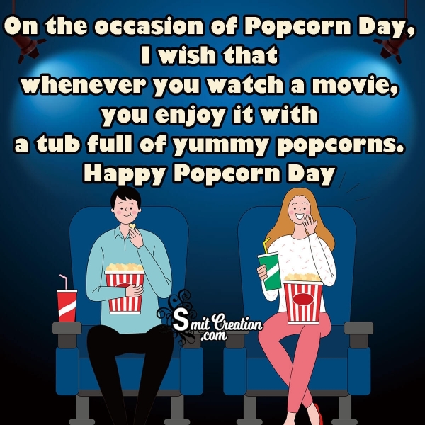 Happy National Popcorn Day Greetings Messages