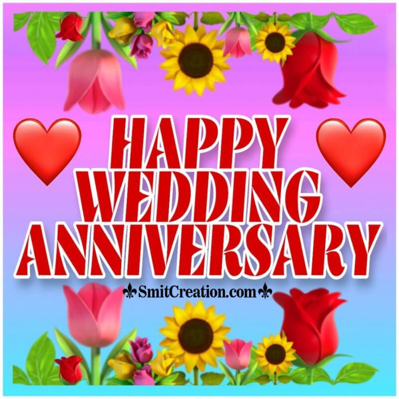 Happy Wedding Anniversary Text Image - SmitCreation.com