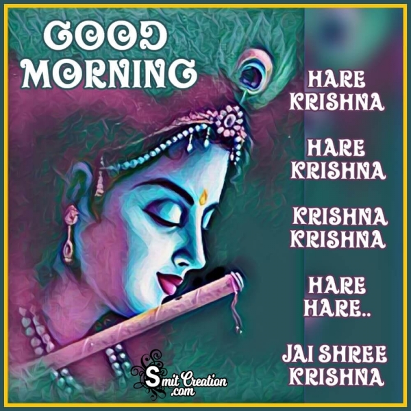 Good Morning Hare Krishna Image