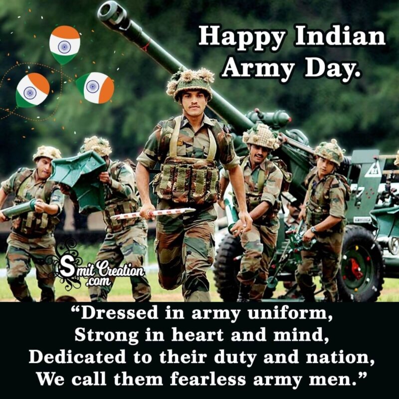 Happy Indian Army Day Quotes - SmitCreation.com
