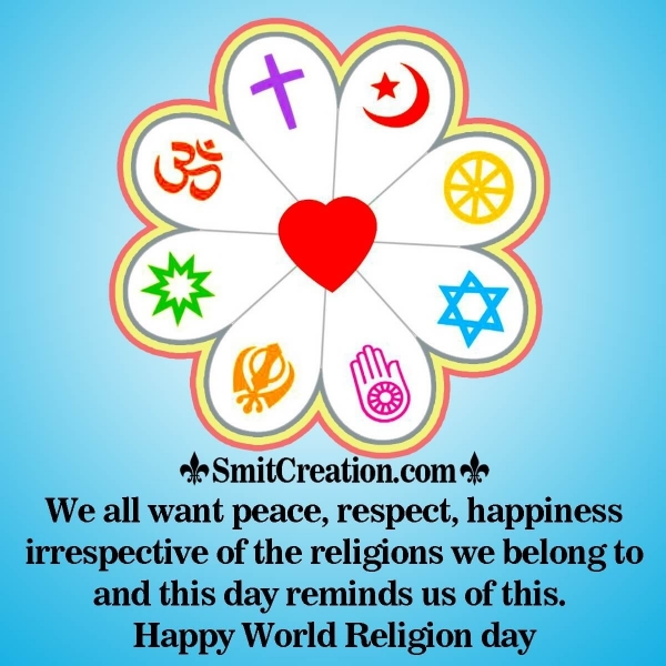 Happy World Religion Day Message Image