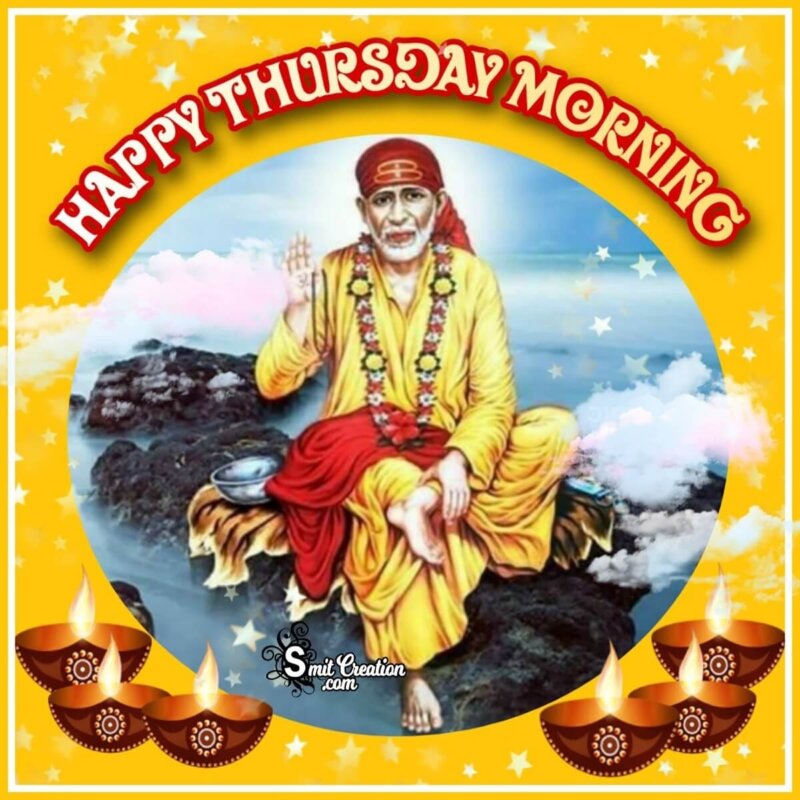 Happy Thursday Morning Saibaba Pic - SmitCreation.com