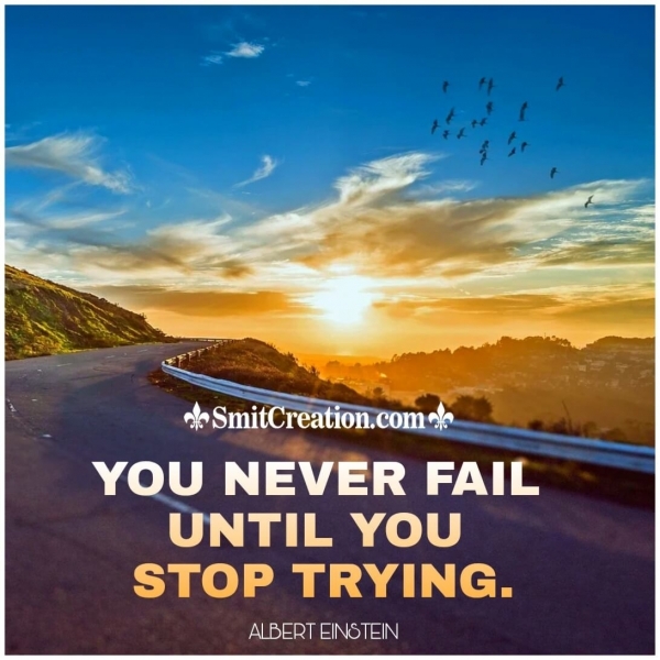 You Never Fail Until You Stop Trying