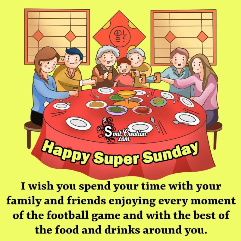 Happy Super Sunday Wishes Image - SmitCreation.com