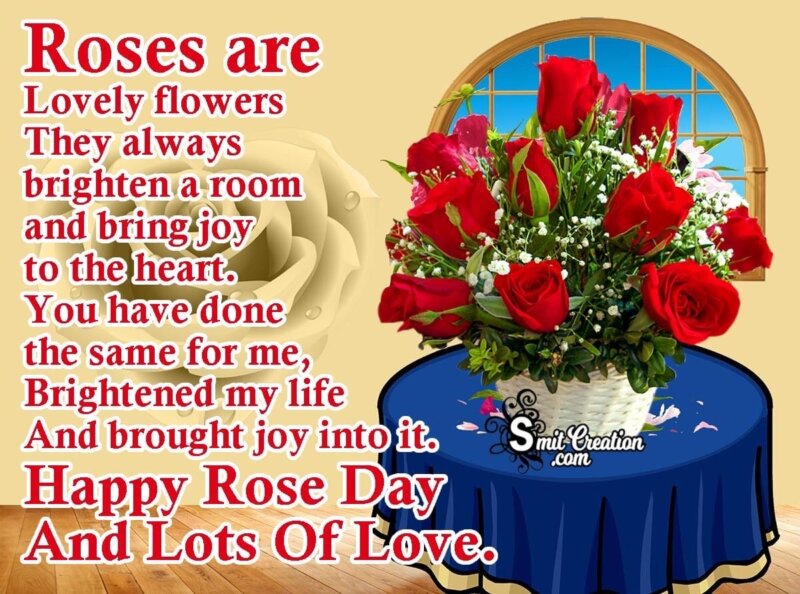 Happy Rose Day And Lots Of Love - SmitCreation.com