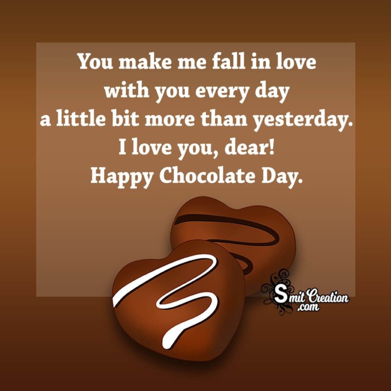 Happy Chocolate Day Dear - SmitCreation.com