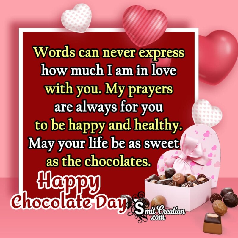 Happy Chocolate Day Lovely Message - SmitCreation.com