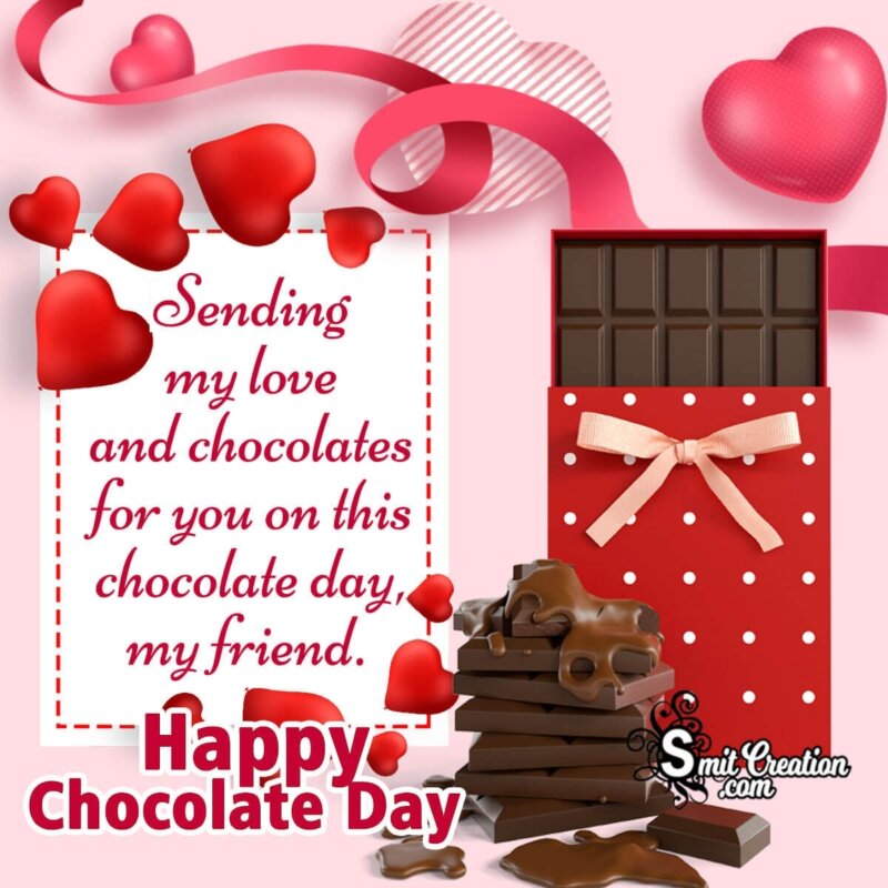 Happy Chocolate Day Greetings For Friend - SmitCreation.com
