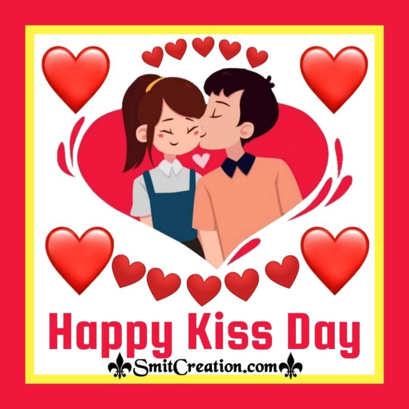 Happy Kiss Day Lovely Pic - SmitCreation.com
