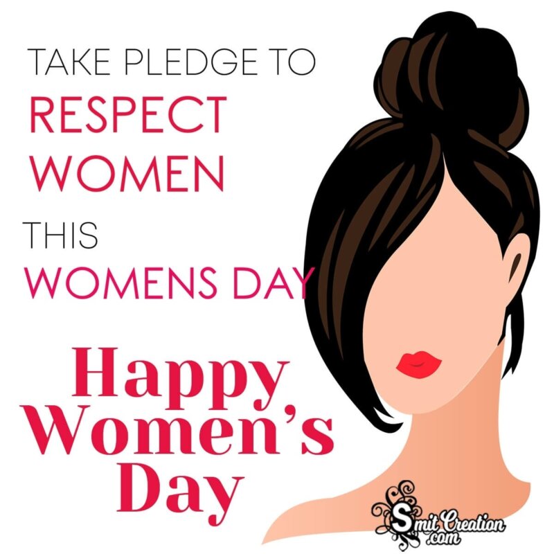 Happy Women's Day Pledge - SmitCreation.com