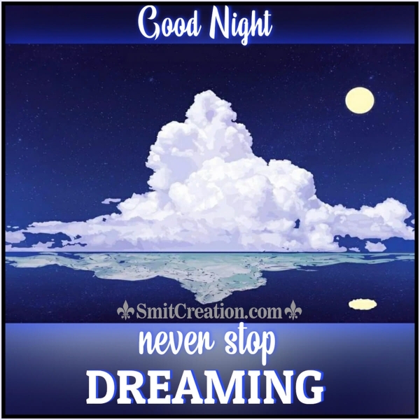 Good Night Never Stop Dreaming