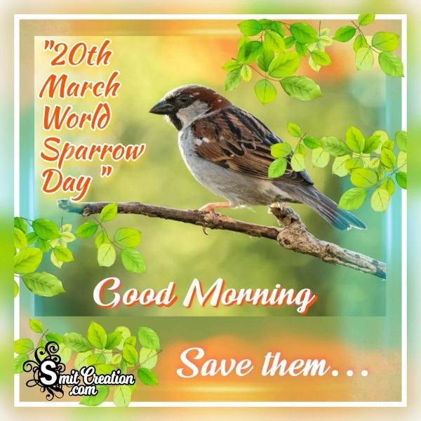 Good Morning Happy World Sparrow Day
