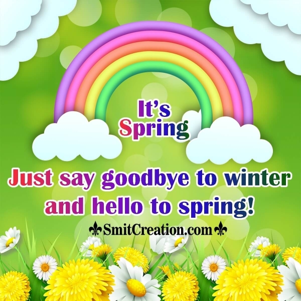 Goodbye Winter Hello Spring!