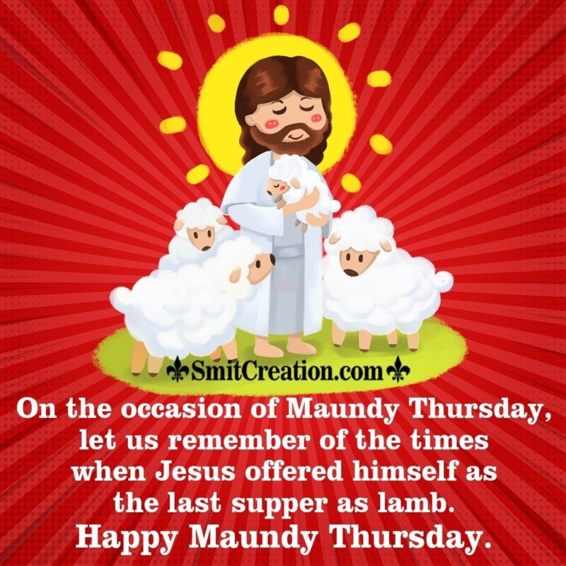 Happy Maundy Thursday Message Image - SmitCreation.com