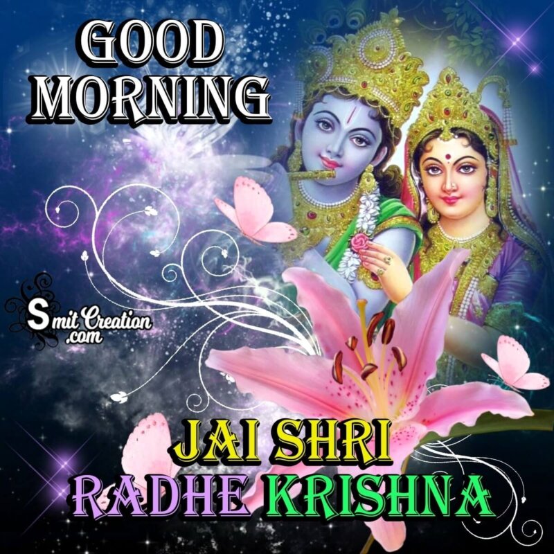 Good Morning Radha Krishna Pic - SmitCreation.com