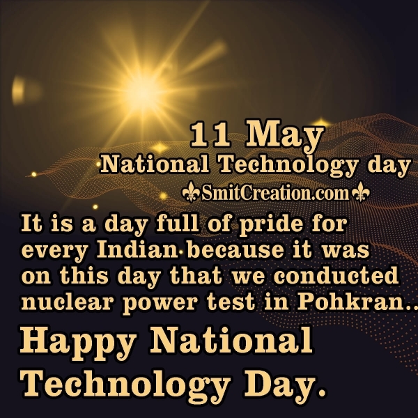 11 May National Technology Day Image